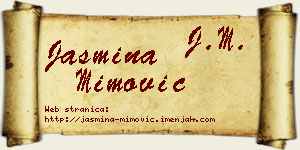 Jasmina Mimović vizit kartica